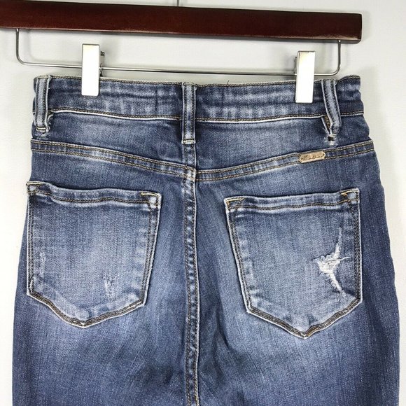 KanCan Estilo Women's Blue Jeans Distressed Size 26 Denim Stretch - Picture 7 of 11